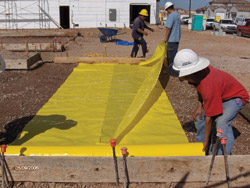 Vapor Barriers And The Underslab Solution Underslab Barriers Are Easy To Install Simply Unroll Tape Seams Place Rebar And Pour Concrete