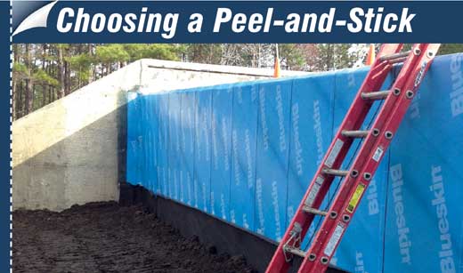 choosing a peel and stick self adhering sheet waterproofing