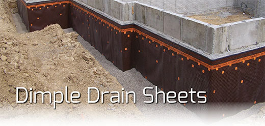 dimple drain sheets dimpled drainage sheets